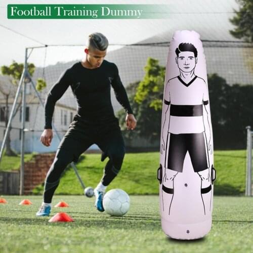 1.75M/5.74FT Inflatable Football Training Goal Goalkeeper Tumbler Air Football Training Dummy Tool for Adult Improve Skills