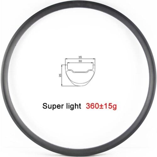 LIENGU 360g 29er MTB XC tubeless clincher 35mm carbon rim UD matte glossy 25mm depth cross country mountain 29 bike rim