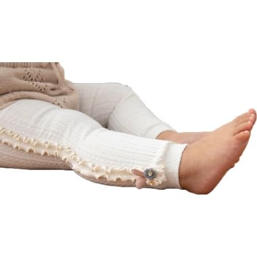 Citgeett Autumn Kids Baby Girls Cute Leggings Ear Ribbed Knitted Warm and Breathable Comfortable Pantyhose