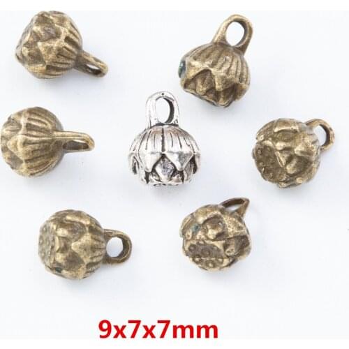 50 pieces of retro metal zinc alloy Lotus seed pendant for DIY handmade jewelry necklace making 7890