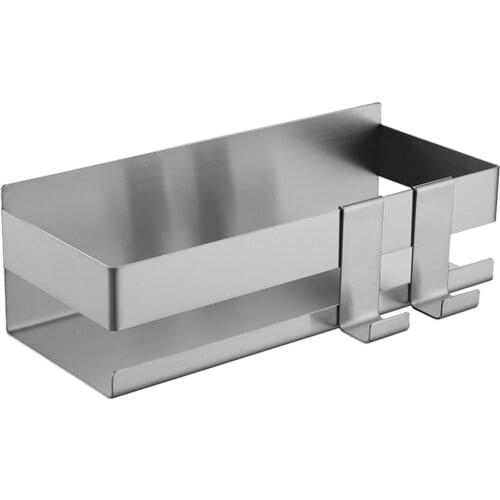 Stainless Steel Bathroom Storage Shelf Shower Shelf Punch-Free Kitchen Bathroom Toilet Wall Hanging Shampoo Towel Storage Rack