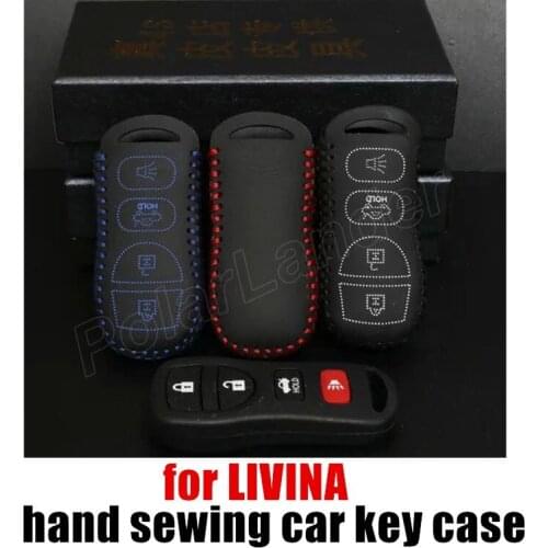 Casual style car key case car key cover leather hand sewing fit for NISSAN SYLPHYX-TRAIL QASHQAI TIIDA LIVINA fashion gift