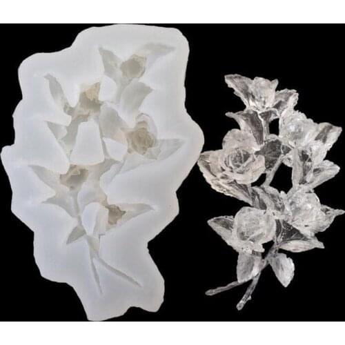 Transparent Silicone Mould Resin Decorative Craft DIY Rose Mold Epoxy Resin Molds for Jewelry