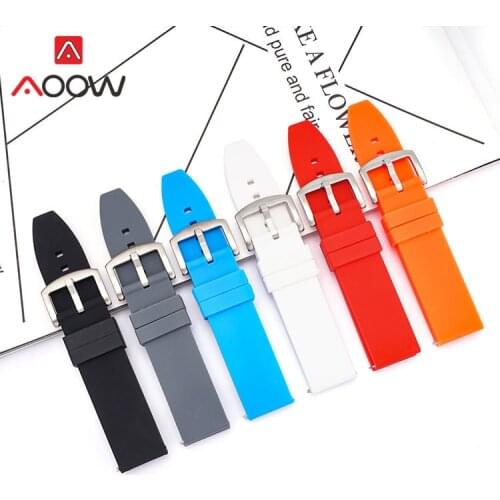 16mm 18mm 20mm 22mm 24mm 26 28 Sport Silicone Strap Waterproof Replacement Band for Samsung Watch3 46mm Active2 Huawei GT 2 2e