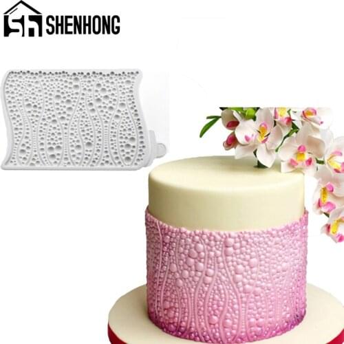 SHENHONG Bubbles and Pearls Mould Fondant Molds Silicone Cake Mold Baking Cake Decorating Tools Sugar Flower Paste Chocolate