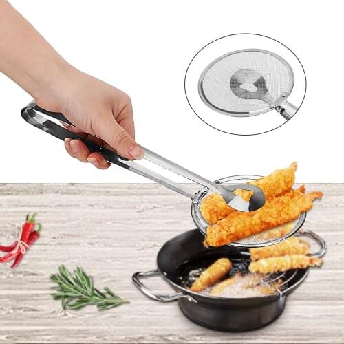 NICEYARD Fried Food Gadgets Stainless Steel Strainer Clamp Oil Spill Spoon Cooking Tools Colanders Strainers Kitchen Tools