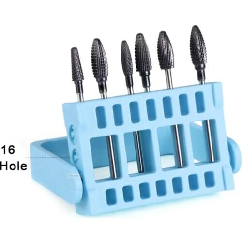 16 hole Nail Drill Bit rack electric manicure machine storage holder fold pedicure stand tools Nail Art container