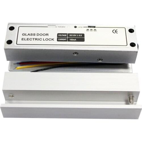 Fail Safe NC DC12V glass door Electric Drop Bolt Lock LED indicator for access control system home security Frameless glass door