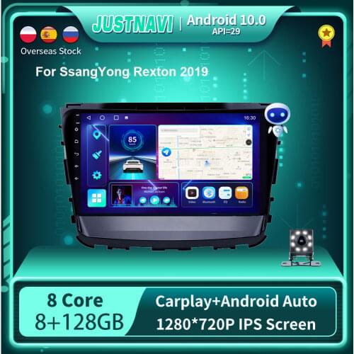 10" Android 10.0 Smart Car Radio Video Player For SsangYong Rexton 2019 Auto Multimedia GPS Stereo Carplay 4G Rear View No DVD