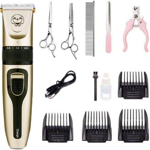 USB Rechargeable Pet Dog Hair Trimmer Animal Grooming Labrador Golden Retriever Dog Hair Trimmer Pet Nail Clipper Pet Grooming
