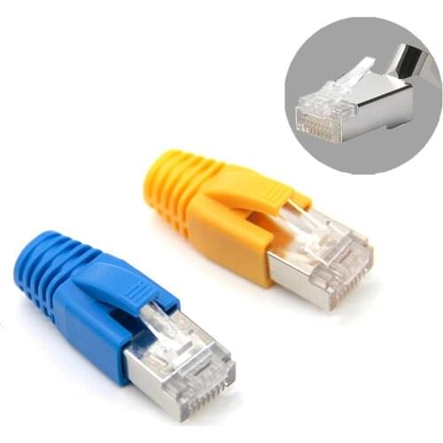 100pcs Ethernet RJ45 Caps Protective Case Cat6a Cat7 Network Cable Connectors Cat7 TPU Boots Sheath Protective Sleeve Bush