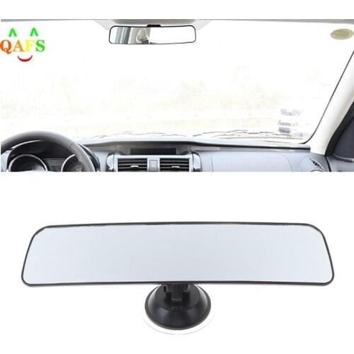 28*6cm Wide Angle Rear View Mirror with Suction Installation Car Interior Mirrors Rearview Mirror Panoramic Rear View Mirror