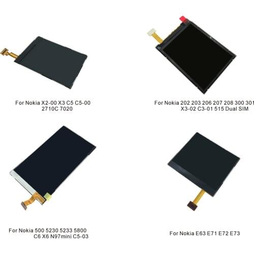 Mobile phone LCD display For Nokia X2-00 X3 C5 C5-00 2710C C3-01 5230 5800 N97mini C6 X6 C5-03 E63 E71 E72 LCD screen digitizer