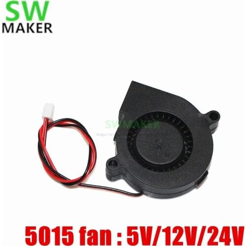 SWMAKER 1pcs 3D printer silent cooling fan 5015 turbine centrifugal fan 5V / 12V / 24V 3D printer parts