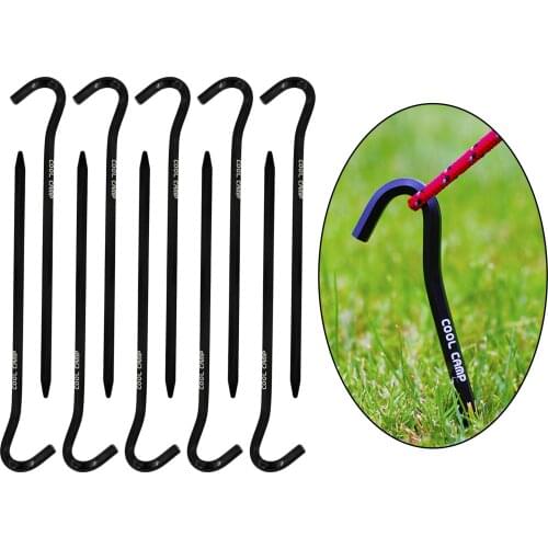 10pcs Tent Camping Pegs Nails Metal Aluminium Alloy Durable Heavy Duty For Outdoor Hiking Ground Stakes