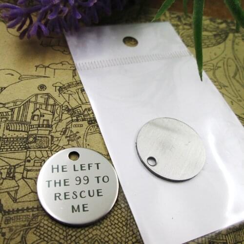 20pcs--"He left the 99 to rescue me"stainless steel charms more style for choosing DIY Charms from Bible