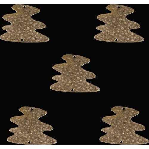 10 pieces of 23.6*30.2mm brass embossed irregular single hole brass piece pendant necklace earrings connection accessories