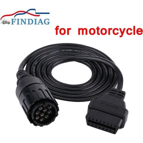 10PIN Motorcycles Motobikes Cable for BWM ICOM A2 D OBD2 Diagnostic Cable 10 Pin Adaptor to 16Pin Extension Cable