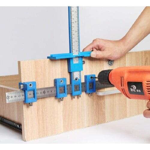 6pcs Free Shipping Hand Tool Woodworking Handle Punch Locator Auxiliary Cabinet Door Handle Installation Hole Opener