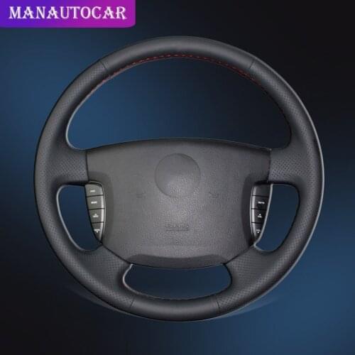 Car Braid On The Steering Wheel Cover for Ssangyong Actyon Kyron Auto Braiding Wheel Covers Car-styling