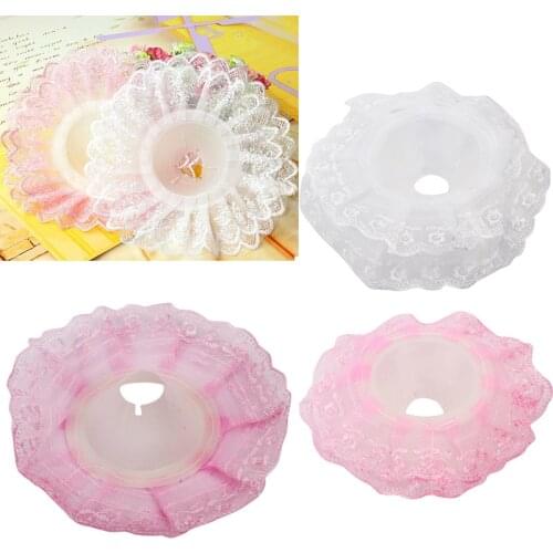 Without the bouquet holder Party Decorative Beautiful DIY Wedding Bridal Holder Flower Lace Collar Trim New #70970