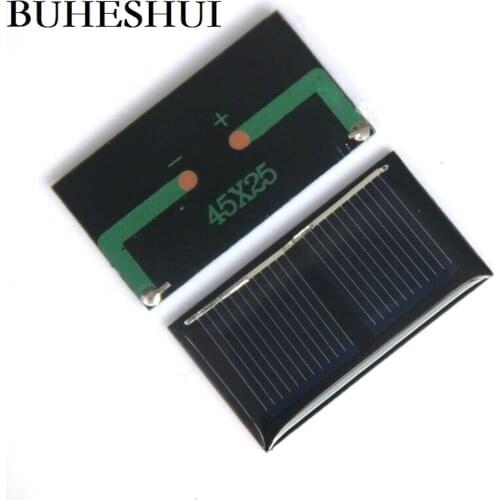 BUHESHUI Polycrystalline Solar Cell 1V 125MA Mini Solar Panel DIY Solar Toy Panel Battery Study Kits 45*25MM Wholesale 500pcs