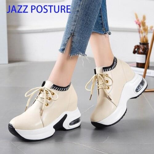 Designer Beige Platform Sneakers Casual Shoes Women Tenis Feminino Women Wedges Shoes Footwear Femme trainers women z553