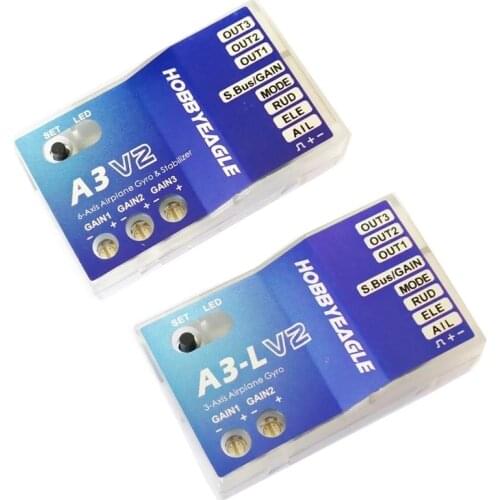Hobby Eagle A3 V2 / HobbyEagle A3-L V2 Aeroplane Flight Controller Stabilizer 3 Axis Gyro for Airplane Fixed-wing Copter FC