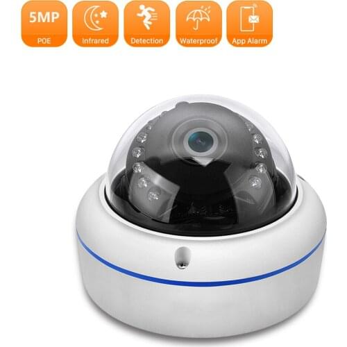 POE 5MP Security IP Camera 3MP 2MP Outdoor 20m Night Vision Video Surveillance Vandal-Proof Metal Indoor Dome CCTV Camera