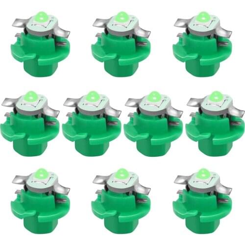 10pcs T5 B8.4D Super Bright LED Auto Dashboard Indicator Instrument Light Gauge Speedo Dash Bulb B8.4 Car Wedge Interior Lamps