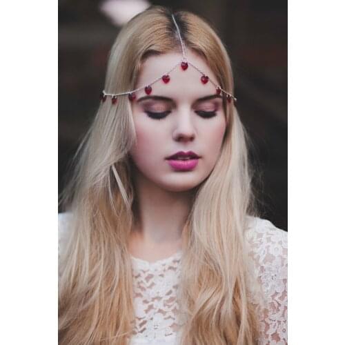 2017 New Ali Bijoux Tiara Bridal Hairwear Lovely Heart Tassel Headbands for Women Wedding Hair Jewelry Accessories