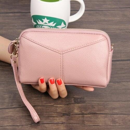 New Style Fashion Vintage Genuine Leather Cowhide Lady Handbag Change Wallet Handbag Cell Phone Bag