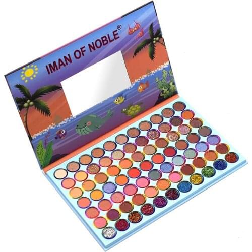 77 Color Eye Shadow Pearlescent Matte Glitter Shimmer Luminous Eyeshadow Powder Sequins Easy To Wear Eye Shadow Palette