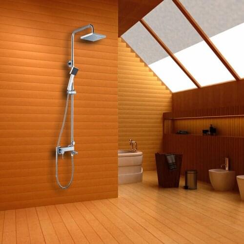 Full-real Snyder rainshower showerhead copper bathroom suite with a water lift rotatable square