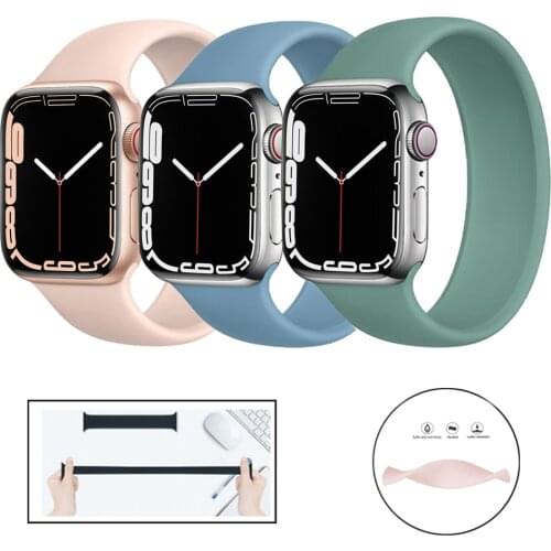 Solo Loop band for apple watch SE/6/5/4/3/2 Elastic silicone strap for apple watch band 44mm 40mm 42mm 38mm iwatch 6 5 wristband