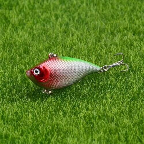 1pcs plastic VIB Fishing lures 5.5cm/7.3g Crankbaits 3d eyes Wobblers bass 6# Hooks artificial bait pesca