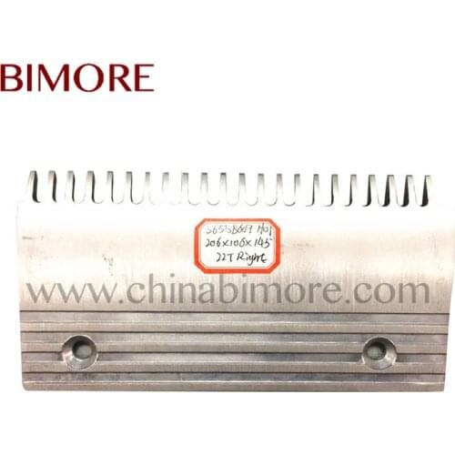 S655B609,S655B609 H01Escalator Aluminum Comb Plate Length 206mm,Width 106mm,Install Size 145mm,22T Right
