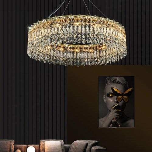 Nordic goldern modern LED ceiling chandeliers dining room living room decoration lights crystal lights