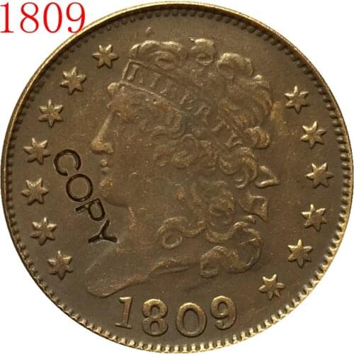 USA 1809-1836 Classic Head Half Cent COPY COINS