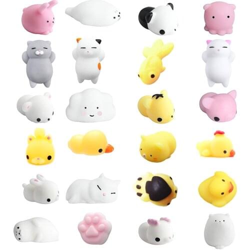 20pc Mochi Squishy Toys Mochi Kawaii Squishies Toys Gifts For Party Favors For Kids, Mini Supper Cute Animals Stress Relief Toy