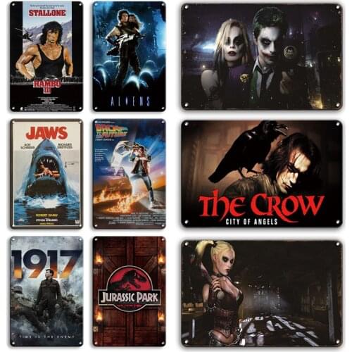 Vintage Peaky Blinders Iron Painting Shabby Chic Jaws Metal Plate Retro Film Poster Tin Sign For Man Cave Room Decor Plaque