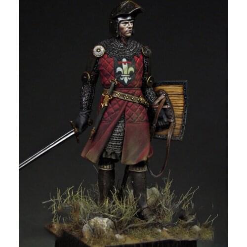 1/24 75mm ancient Knight man standing 75mm Resin Model Miniature figure Unassembly Unpainted