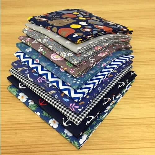 10 pieces 80cmX40cm Cotton Fabric Printed Sewing Quilting Fabrics for Patchwork Needlework DIY tissue cotton Handmade Material