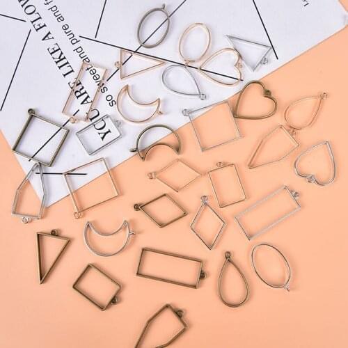 10pcs/lot Alloy Charm Pendants Hollow Mold Frame DIY Crafts Handmade Bezel Mold