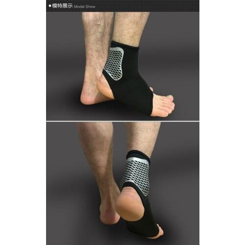 2Pcs Sports Compression Ankle Brace Protector Ankle Support Wrap Pad Elastic Breathable Strap Cushion Anti Sprains Strains