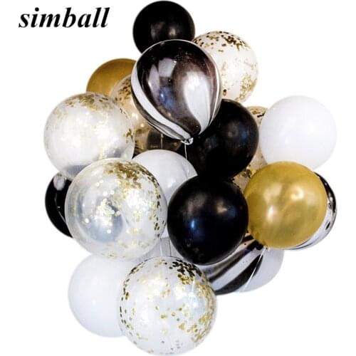 20pcs/lot 12inch Confetti Balloon Bouquet for Baby Shower Birthday Wedding Party Decoration Photobooths Backdrop Helium Balloons