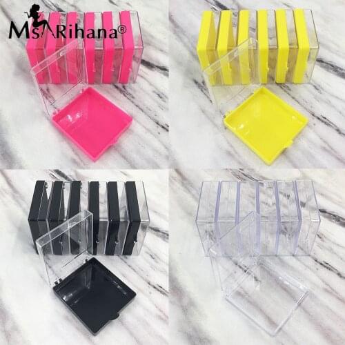 5D Mink Eyelashes Packaging Boxes In Bulk Wholesale Magnetic Luxury Beauty 3D False Lashes Extension Square Cases Makeup Tools