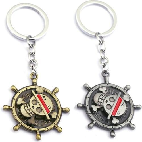 Anime ONE PIECE Keychain Cartoon Skull keyring Rotatable Pendant Accessories Game surrounding Jewelry Gift Men Women new gift