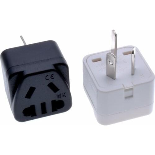 AU New Zealand 3 Pins Travel Plug , US/AU/China 2pin 3pin Socket To Australia China NZ Converter Power Electrical Plug 10A 250V