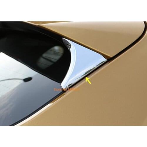 Car styling chrome ABS Rear tail Spoiler side triangle molding window bezel trim Sticks For Nissan Qashqai j11 2016 2017 2018